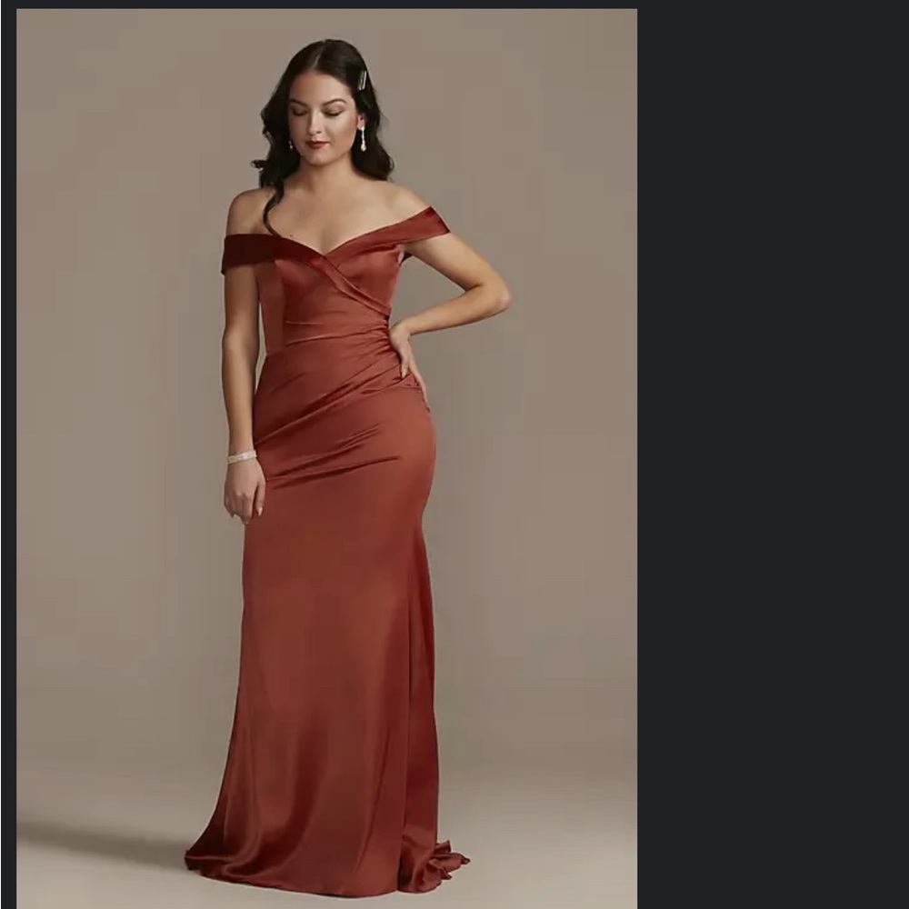David’s Bridal Galina Signature Satin Off The Shoulder